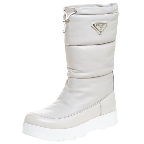 prada leather wedge mid-calf boots|Prada Boots for Women .